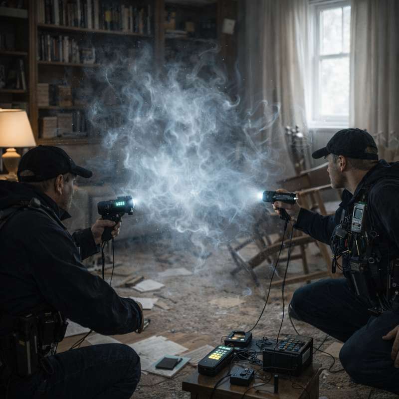 Détecteur paranormal signalant une activité spectrale