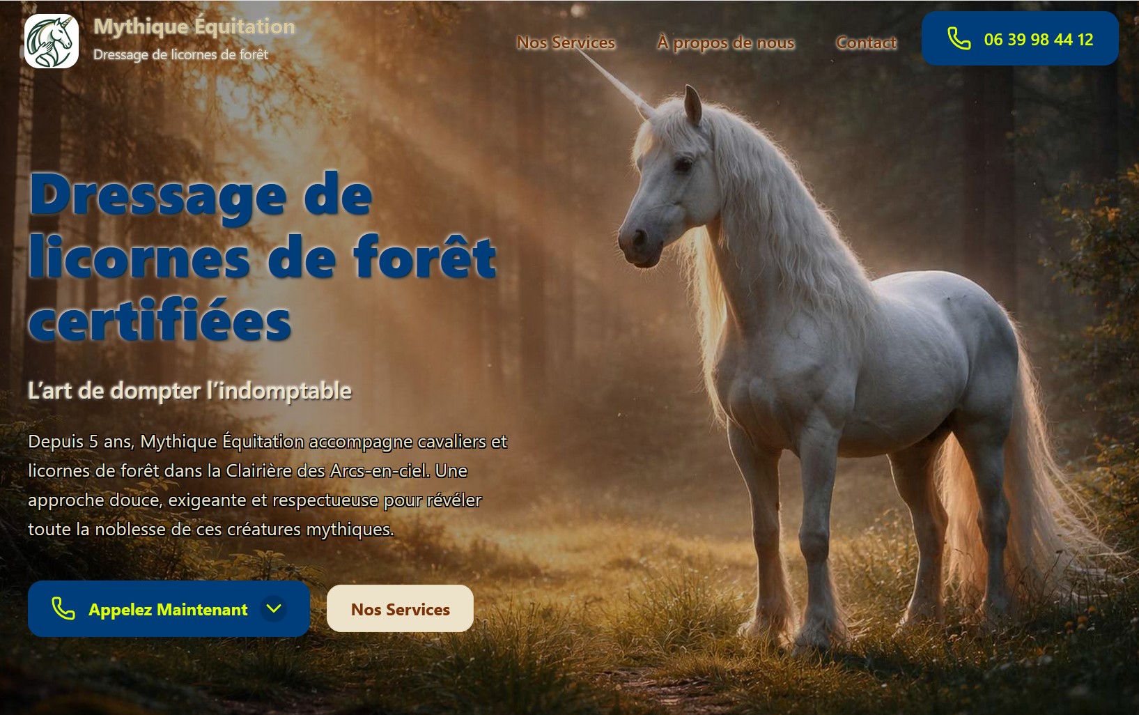 mythique equitation site demo01 desktop - oc publishing - creation de sites internet vendée