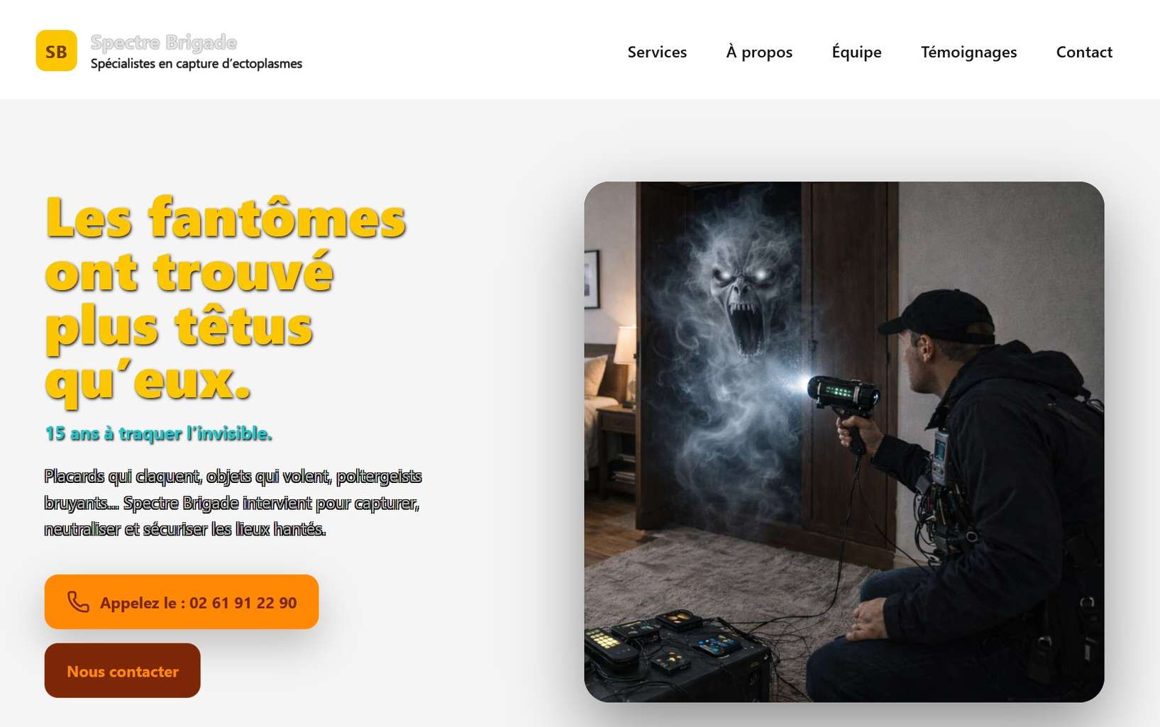 site demo03 spectre brigade - oc publishing - creation de sites internet vendée