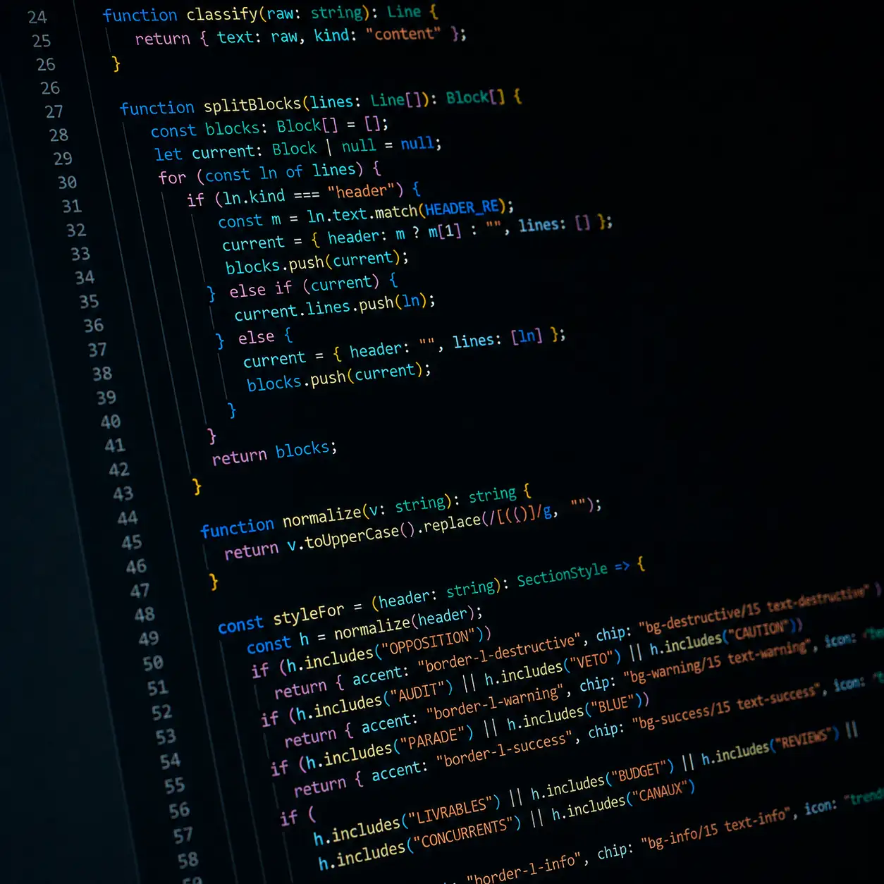 web app coding screen. OC Publishing. Creation de sites web, Saint Jean de Monts